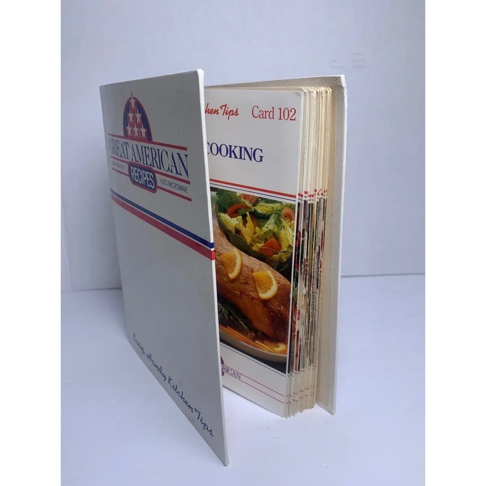 Vintage Great American Recipes Ring Binder‎ Recipe Card Collection 1980